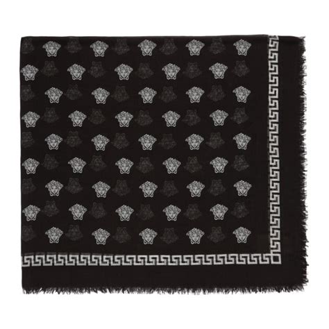 versace black medusa scarf|versace scarves for women.